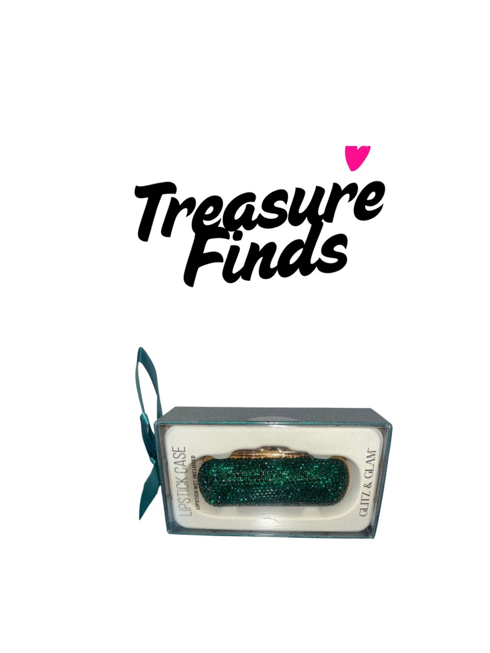 Glitz & Glam Green Bling Lipstick Case